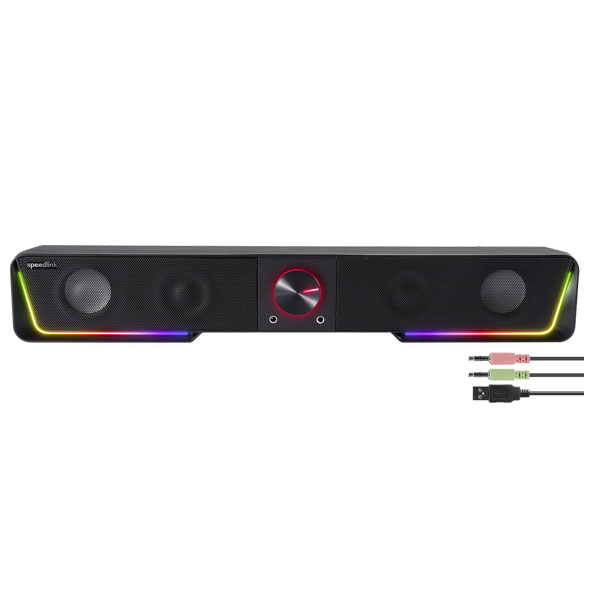 Speedlink Gravity RGB Stereo reproduktor, black Speedlink Gravity RGB Stereo reproduktor, black