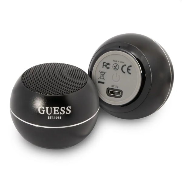 Guess Mini Bluetooth Speaker, černý