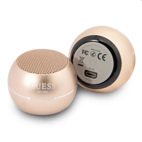 Guess Mini Bluetooth Speaker, zlatý Guess Mini Bluetooth Speaker, zlatý