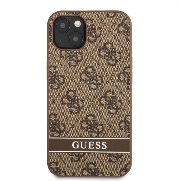 Guess PU 4G Stripe pro Apple iPhone 13 mini, hnědé