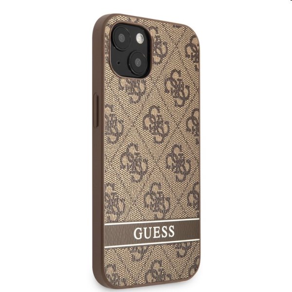 Guess PU 4G Stripe pro Apple iPhone 13 mini, hnědé Guess PU 4G Stripe pro Apple iPhone 13 mini, hnědé