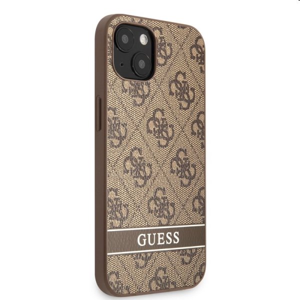 Guess PU 4G Stripe pro Apple iPhone 13 mini, hnědé