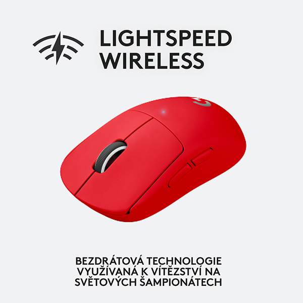 Logitech G PRO X SUPERLIGHT Wireless Gaming Mouse, red