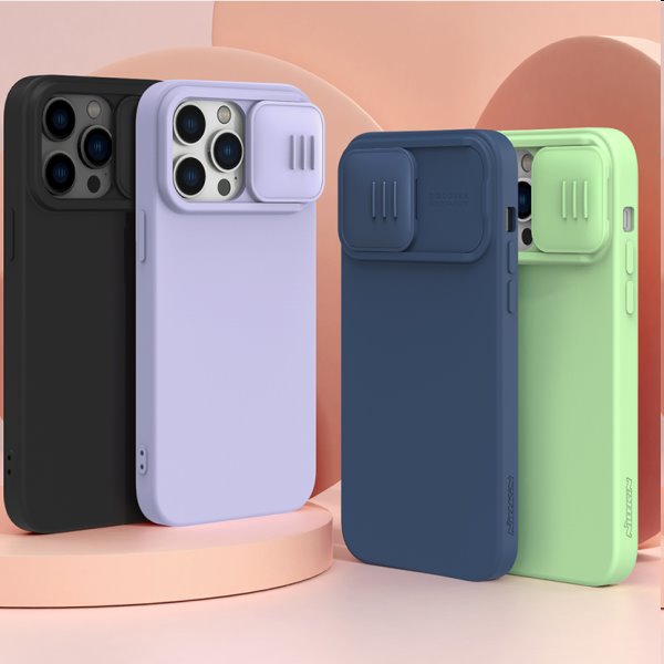 Nillkin CamShield Silky zadní silikonový kryt pro Apple iPhone 14 Plus, zelené Nillkin CamShield Silky zadní silikonový kryt pro Apple iPhone 14 Plus, zelené