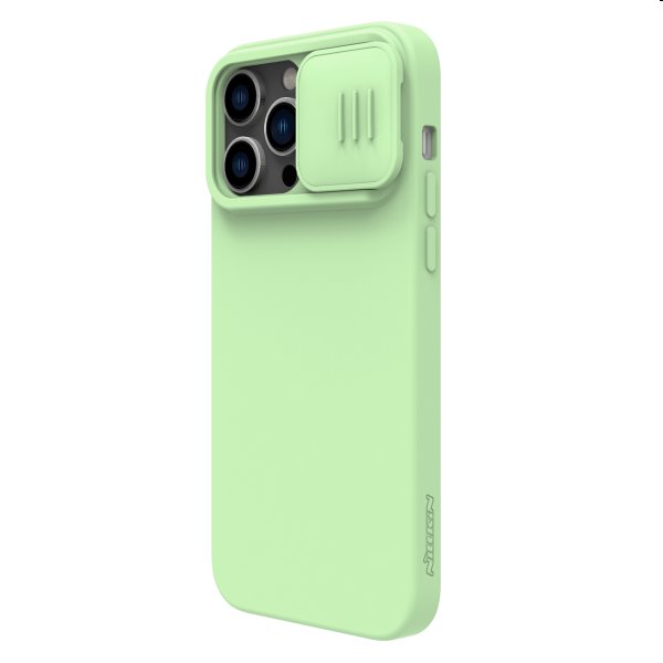 Nillkin CamShield Silky zadní silikonový kryt pro Applle iPhone 14 Pro Max, zelené Nillkin CamShield Silky zadní silikonový kryt pro Applle iPhone 14 Pro Max, zelené