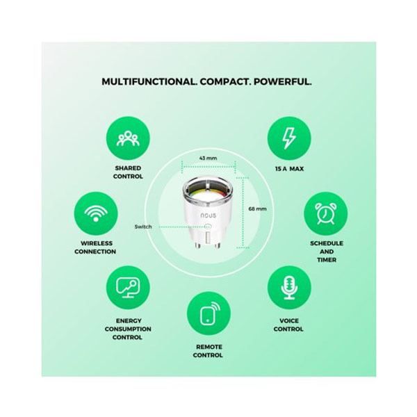 NOUS Smart WiFi zásuvka A1 15A 4ks