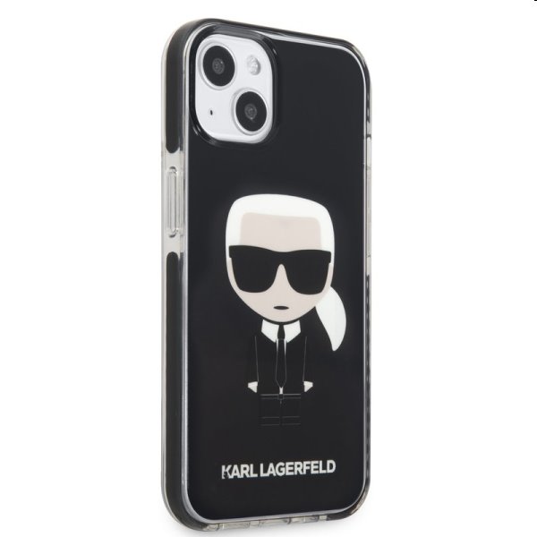 Pouzdro Karl Lagerfeld TPE Full Body Ikonik pro Apple iPhone 13 mini, černé Pouzdro Karl Lagerfeld TPE Full Body Ikonik pro Apple iPhone 13 mini, černé