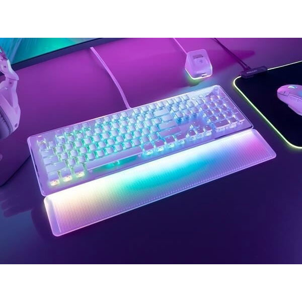 ROCCAT Vulcan II Max, Herní klávesnice Red Switch, RGB LED, US layout, bílá