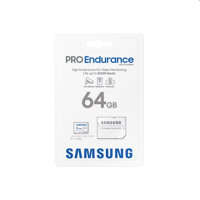 Samsung PRO Endurance Micro SDXC 64GB + SD adaptér Samsung PRO Endurance Micro SDXC 64GB + SD adaptér