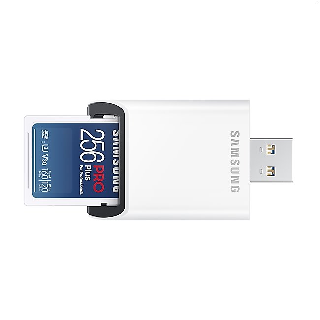 Samsung PRO Plus SDXC 256GB + USB adaptér Samsung PRO Plus SDXC 256GB + USB adaptér