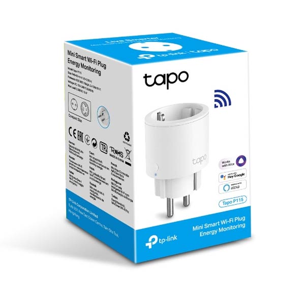 TP-ink Tapo P115 smart mini Wi-Fi zásuvka s měřením spotřeby energie TP-ink Tapo P115 smart mini Wi-Fi zásuvka s měřením spotřeby energie