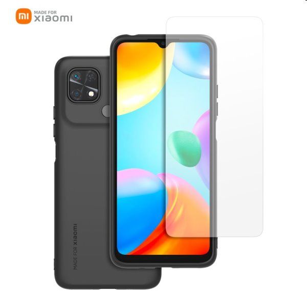 Made for Xiaomi TPU pouzdro + ochranné sklo pro Xiaomi Redmi 10C, černé Made for Xiaomi TPU pouzdro + ochranné sklo pro Xiaomi Redmi 10C, černé
