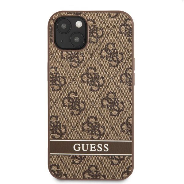 Guess PU 4G Stripe pro Apple iPhone 13 mini, hnědé Guess PU 4G Stripe pro Apple iPhone 13 mini, hnědé