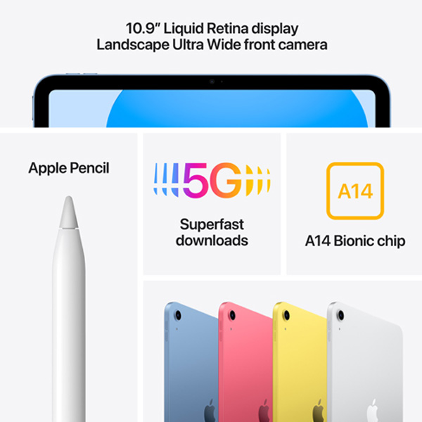 Apple iPad 10.9" (2022) Wi-Fi + Celluar 256 GB, yellow