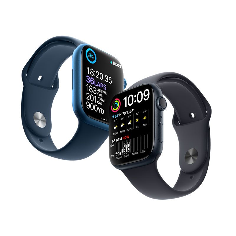Apple Watch Series 7 GPS (45mm), blue, Třída B - použité, záruka 12 měsíců Apple Watch Series 7 GPS (45mm), blue, Třída B - použité, záruka 12 měsíců