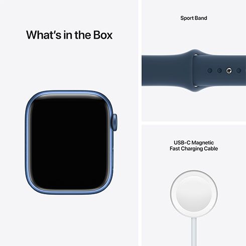 Apple Watch Series 7 GPS (45mm), blue, Třída B - použité, záruka 12 měsíců Apple Watch Series 7 GPS (45mm), blue, Třída B - použité, záruka 12 měsíců