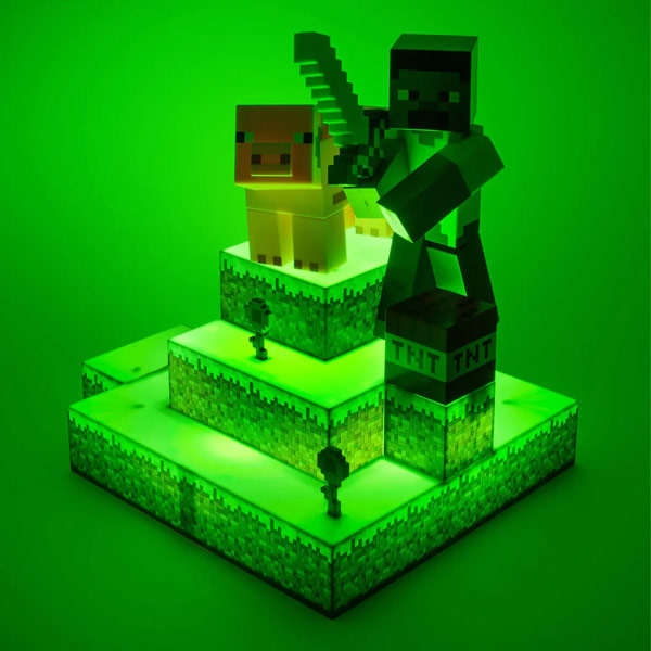 Light Minecraft Steve Diorama Figural 30 cm Light Minecraft Steve Diorama Figural 30 cm