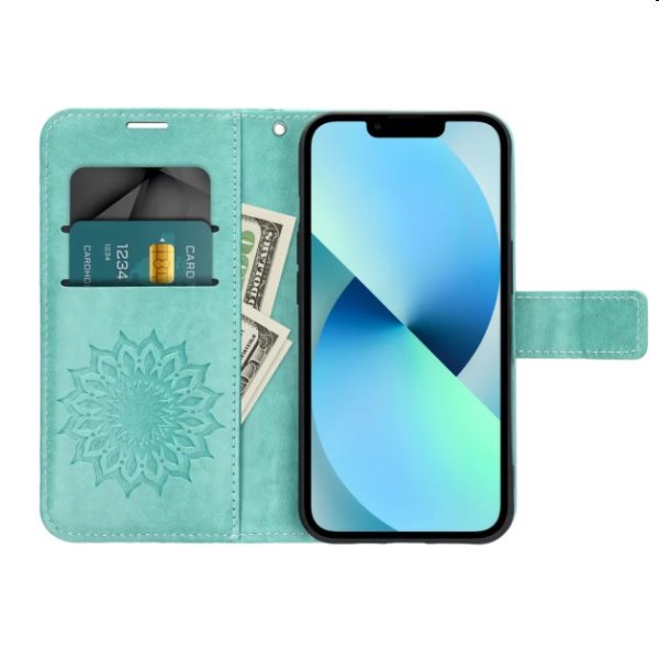 Pouzdro MEZZO Book mandala pro Xiaomi Redmi Note 11/11S, zelené Pouzdro MEZZO Book mandala pro Xiaomi Redmi Note 11/11S, zelené