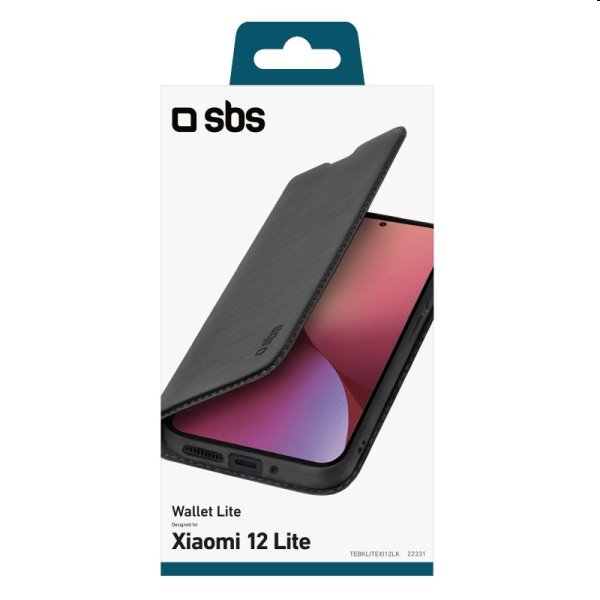 Pouzdro SBS Book Wallet Lite pro 12 Lite, černé Pouzdro SBS Book Wallet Lite pro 12 Lite, černé