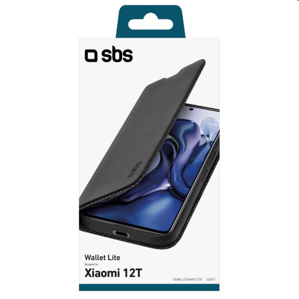 Pouzdro SBS Book Wallet Lite pro Xiaomi 12T Pro/12T, černé