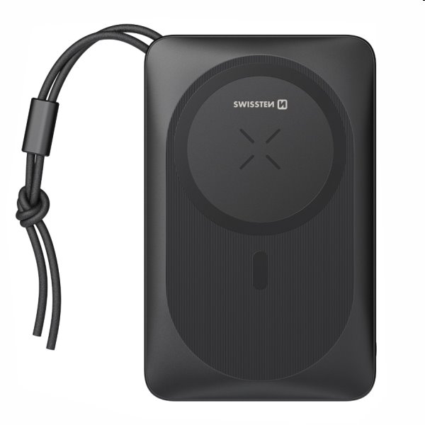 Swissten Powerbank MagSafe 10 000 mAh, černá Swissten Powerbank MagSafe 10 000 mAh, černá