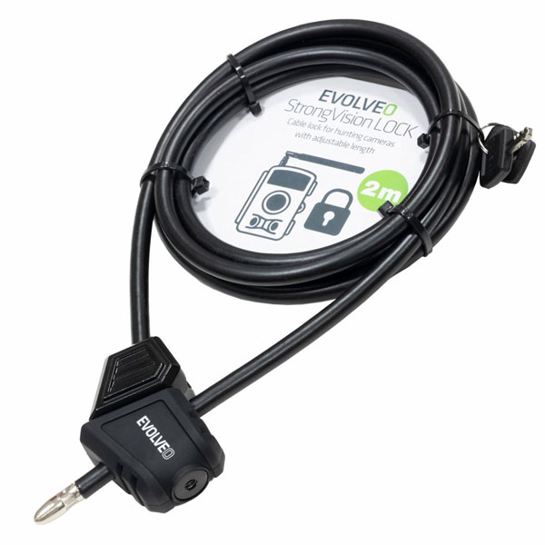 Evolveo StrongVision LOCK, lanový nastavitelný zámek 8mm x 2m Evolveo StrongVision LOCK, lanový nastavitelný zámek 8mm x 2m