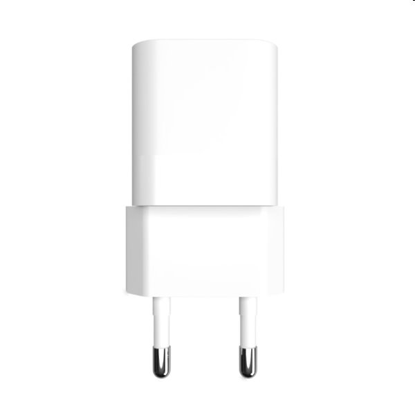 FIXED Síťová mini nabíječka USB-C/USB, PD, QC 3.0 20W, bílá