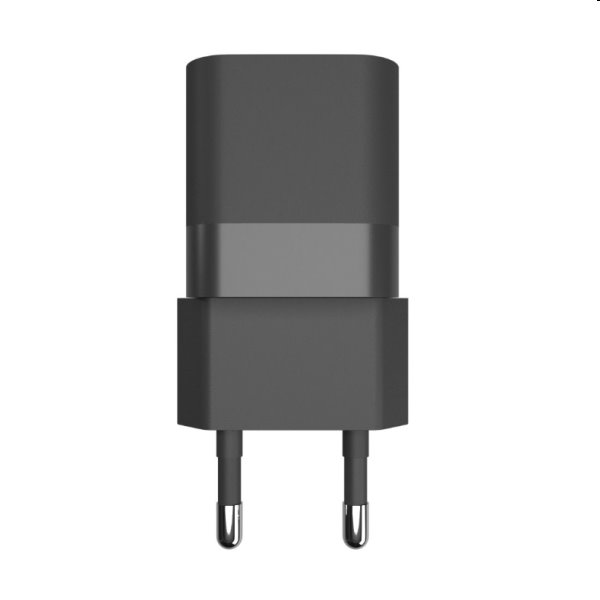 FIXED Síťová mini nabíječka USB-C/USB, PD, QC 3.0 20W, černá