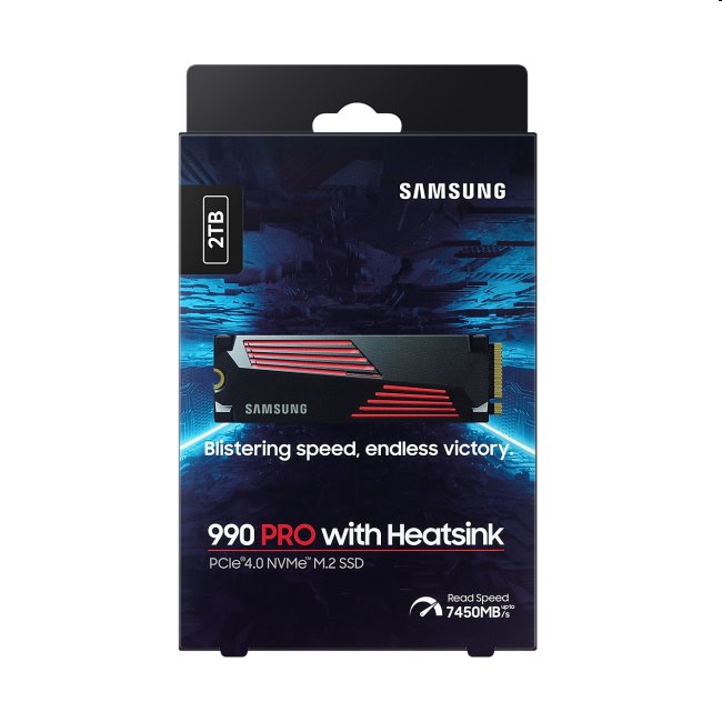 Samsung SSD 990 PRO s chladičem, 2TB, NVMe M.2