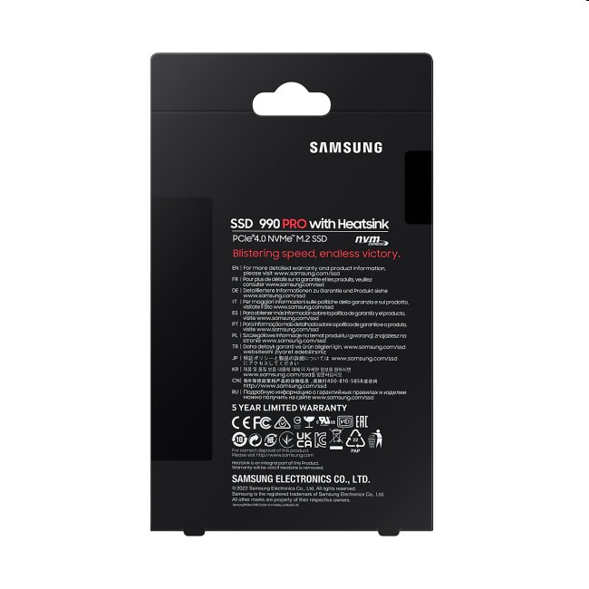Samsung SSD 990 PRO s chladičem, 1TB, NVMe M.2 Samsung SSD 990 PRO s chladičem, 1TB, NVMe M.2