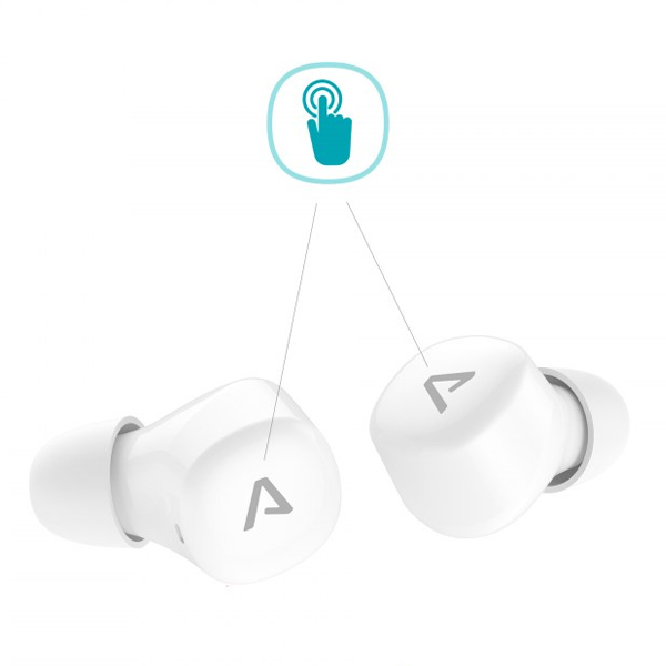 Bezdrátová sluchátka Lamax Dots2 Touch, bílá