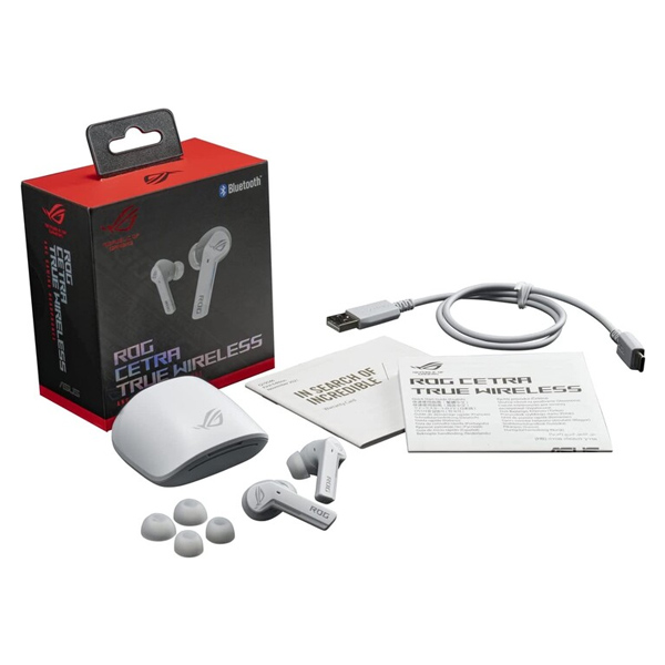 Herní sluchátka ASUS ROG Cetra True Wireless, biele Herní sluchátka ASUS ROG Cetra True Wireless, biele