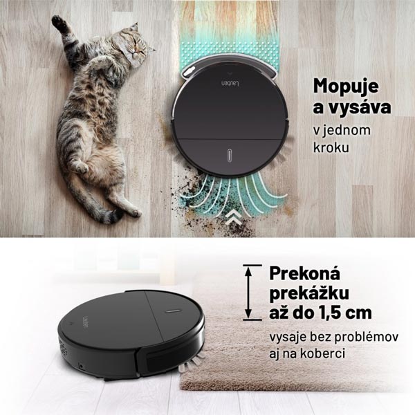 Lauben robotický vysavač 15BB, černý Lauben robotický vysavač 15BB, černý