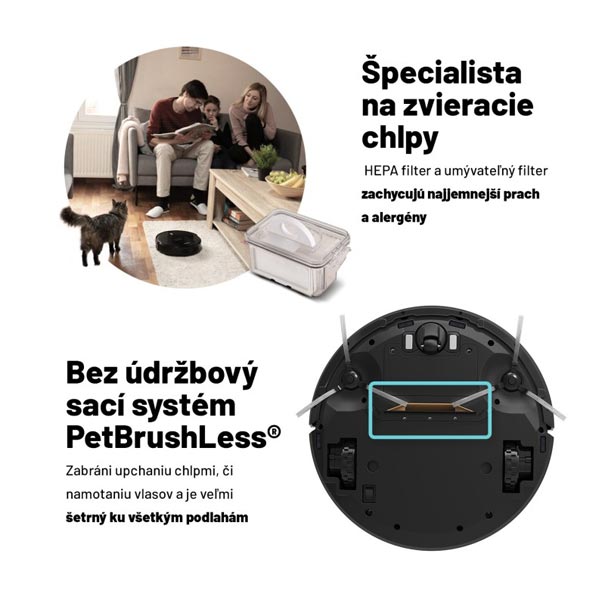Lauben robotický vysavač 15BB, černý Lauben robotický vysavač 15BB, černý