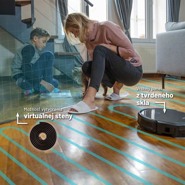 Lauben robotický vysavač 26BB, černý Lauben robotický vysavač 26BB, černý
