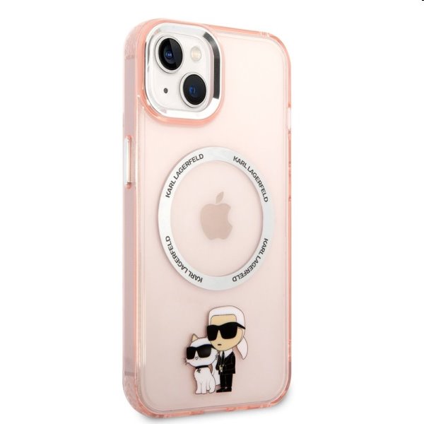 Pouzdro Karl Lagerfeld MagSafe IML Karl and Choupette NFT pro Apple iPhone 14 Plus, růžové