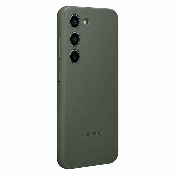 Pouzdro Leather Cover pro Samsung S23, green Pouzdro Leather Cover pro Samsung S23, green