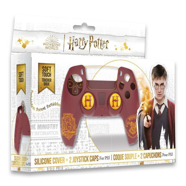 Silicone Shell + Grips Harry Potter Gryffindor pro PS5 ovladač DualSense, červená Silicone Shell + Grips Harry Potter Gryffindor pro PS5 ovladač DualSense, červená