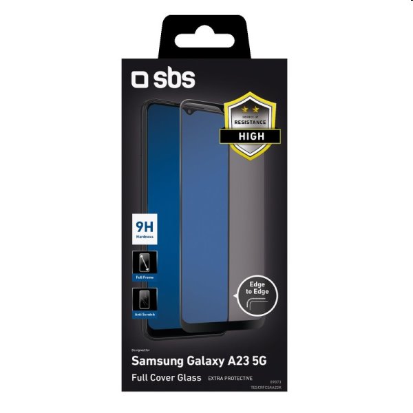 Tvrzené sklo SBS Full Cover pro Samsung Galaxy A23 5G, black