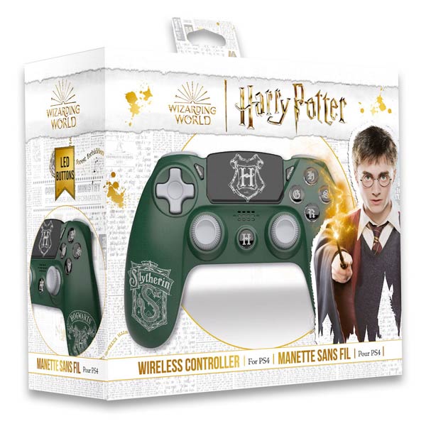 Wireless Controller Harry Potter Slytherin pro PS4, zelený