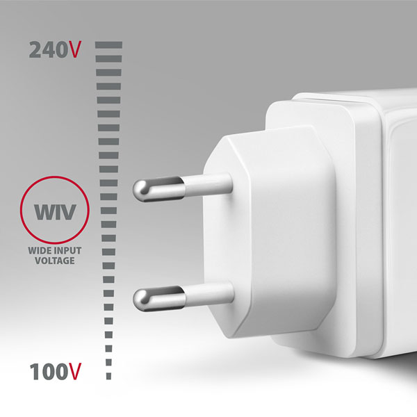 AXAGON ACU-QC19W síťový adaptér, 1x QC3.0/AFC/FCP/SMART, 19 W, bílý AXAGON ACU-QC19W síťový adaptér, 1x QC3.0/AFC/FCP/SMART, 19 W, bílý
