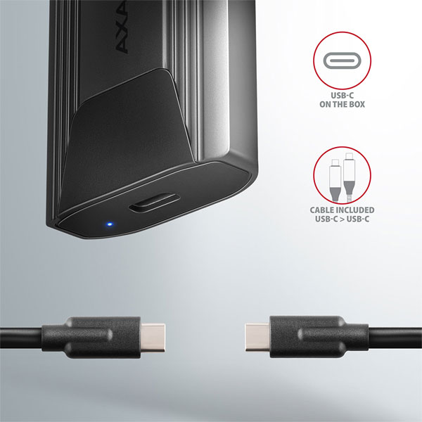AXAGON EEM2-GTS USB-C 3.2 Gen 2 - M.2 NVMe SSD THIN SCREWLESS box