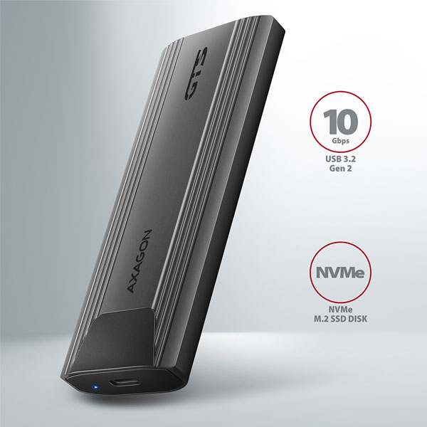 AXAGON EEM2-GTSA USB-C 3.2 Gen 2 - M.2 NVMe SSD THIN SCREWLESS box AXAGON EEM2-GTSA USB-C 3.2 Gen 2 - M.2 NVMe SSD THIN SCREWLESS box