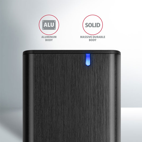 AXAGON EEM2-SB2 USB-C 3.2 Gen 2 - M.2 NVMe a SATA SSD kovový RAW box bez šroubů, černý AXAGON EEM2-SB2 USB-C 3.2 Gen 2 - M.2 NVMe a SATA SSD kovový RAW box bez šroubů, černý