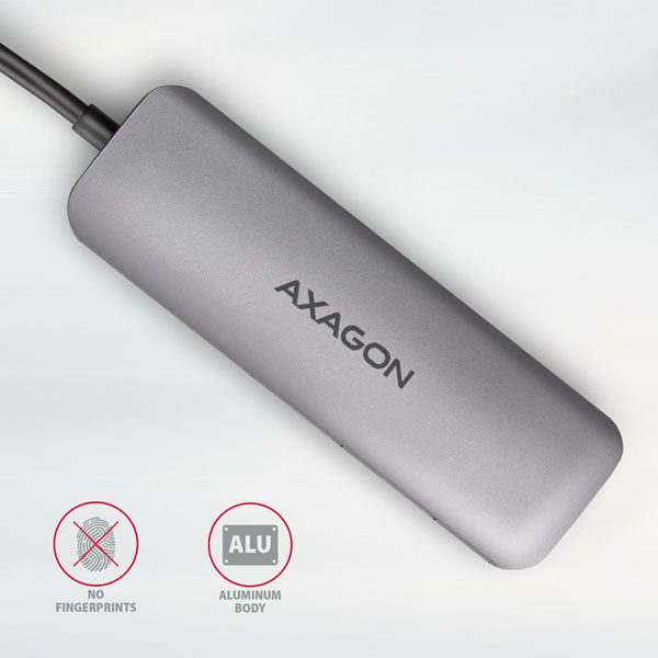 AXAGON HMC-HCR3A 3x USB-A + HDMI + SD/microSD, USB-C 3.2 Gen 1 hub, 20 cm USB-C kabel