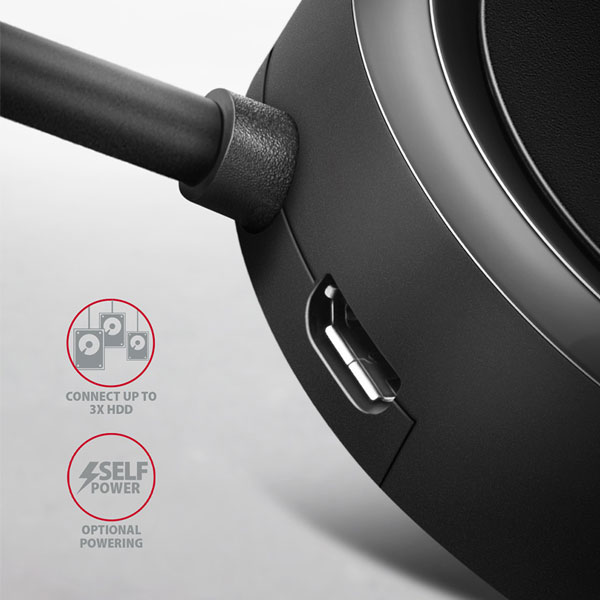 AXAGON HUE-P1C 4x USB 3.2 Gen 1 ROUND hub, micro USB napájecí konektor, 30cm USB-C kabel AXAGON HUE-P1C 4x USB 3.2 Gen 1 ROUND hub, micro USB napájecí konektor, 30cm USB-C kabel