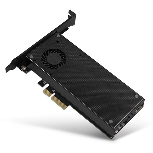 AXAGON PCEM2-DC PCI-E 3.0 4x - DUAL M.2 SSD (NVMe + SATA), dual voltage, up to 110mm SSD, fan + heatsink AXAGON PCEM2-DC