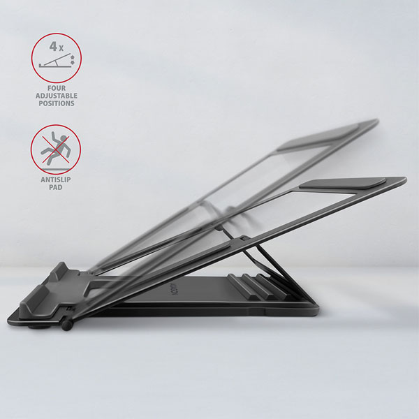 AXAGON STND-L hliníkový stojan pro notebooky 10" - 16", 4 nastavitelné úhly AXAGON STND-L hliníkový stojan pro notebooky 10" - 16", 4 nastavitelné úhly