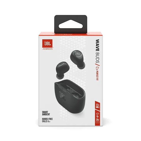 JBL Wave Buds, černé JBL Wave Buds, černé