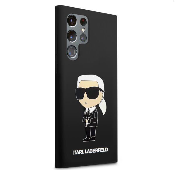 Pouzdro Karl Lagerfeld Liquid Silicone Ikonik NFT pro Samsung Galaxy S23 Ultra, čierne Pouzdro Karl Lagerfeld Liquid Silicone Ikonik NFT pro Samsung Galaxy S23 Ultra, čierne